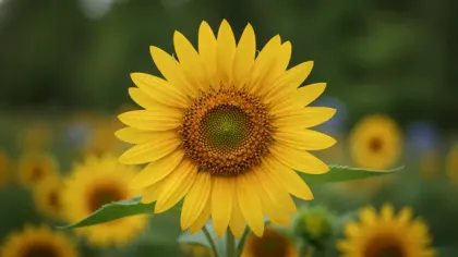 Perennial Sunflower illustrated plant card